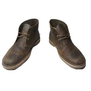 Clarks Bushacre 2 Leather Chukka Boots Men's Size 13 M  Dark Brown